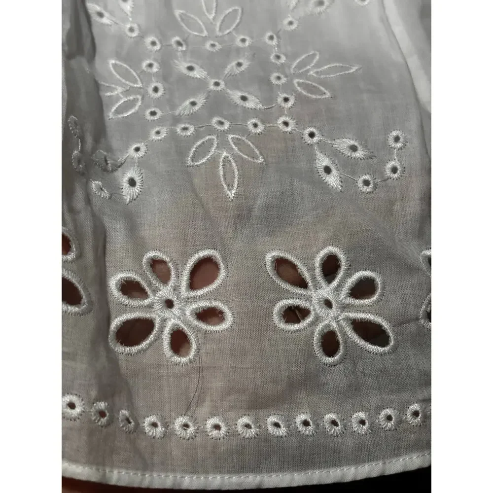 Ralph Lauren 8 white Eyelet tank dress lined wwok IV style nwt